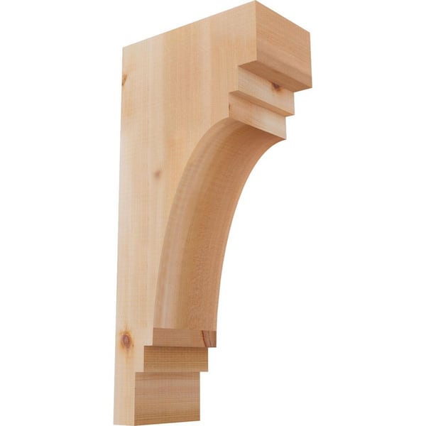 Ekena Millwork 5-1/2 in. x 10 in. x 22 in. Western Red Cedar Pescadero Smooth Corbel