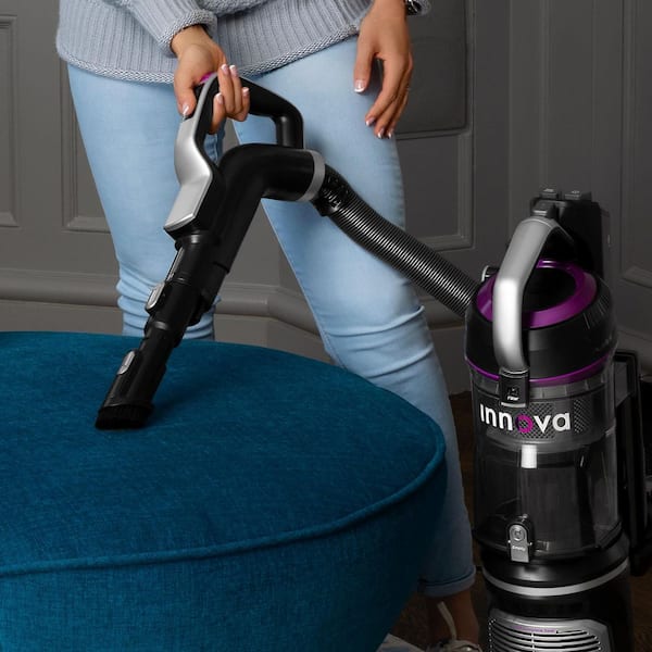 Innova Series Bagless Corded HEPA Upright Vacuum, Carpets/Hard Floors in Black