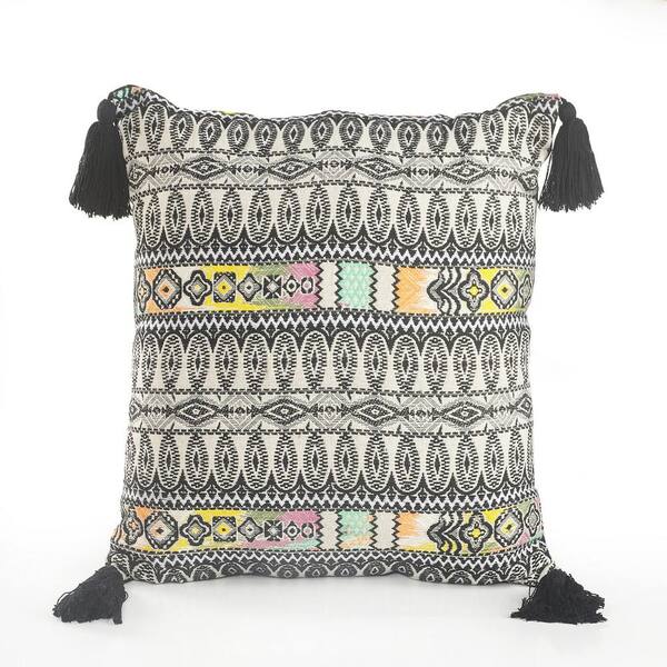 LR Home Global Multi-Color Ethnic Eclectic Geometric 20 in. x 20 in. Decorative Throw PIllow