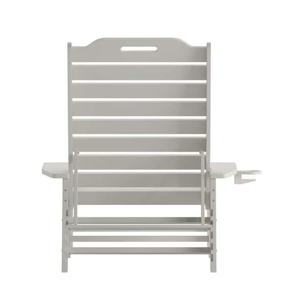 White plastic reclining online garden chairs