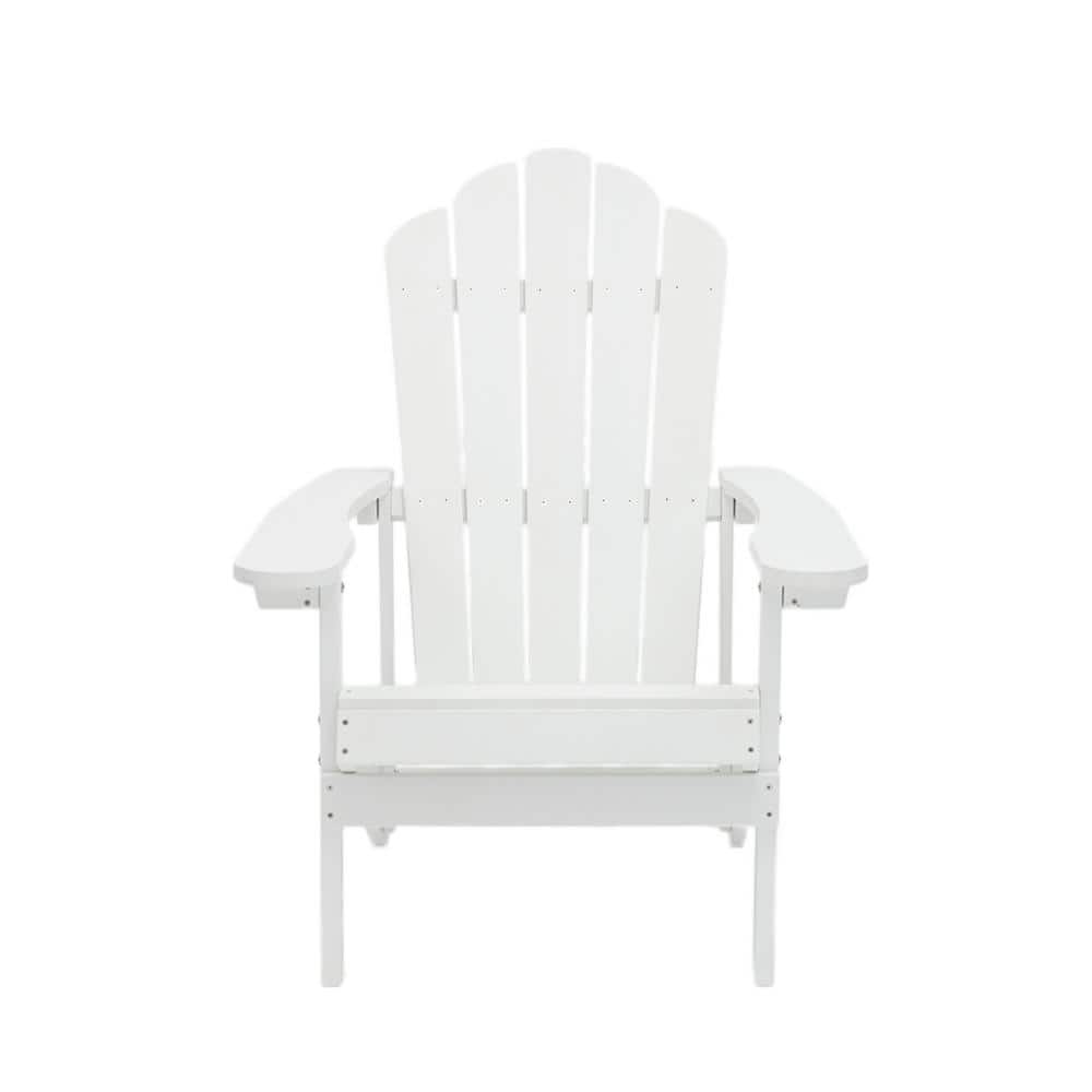 White Plastic Outdoor Adirondack Chair