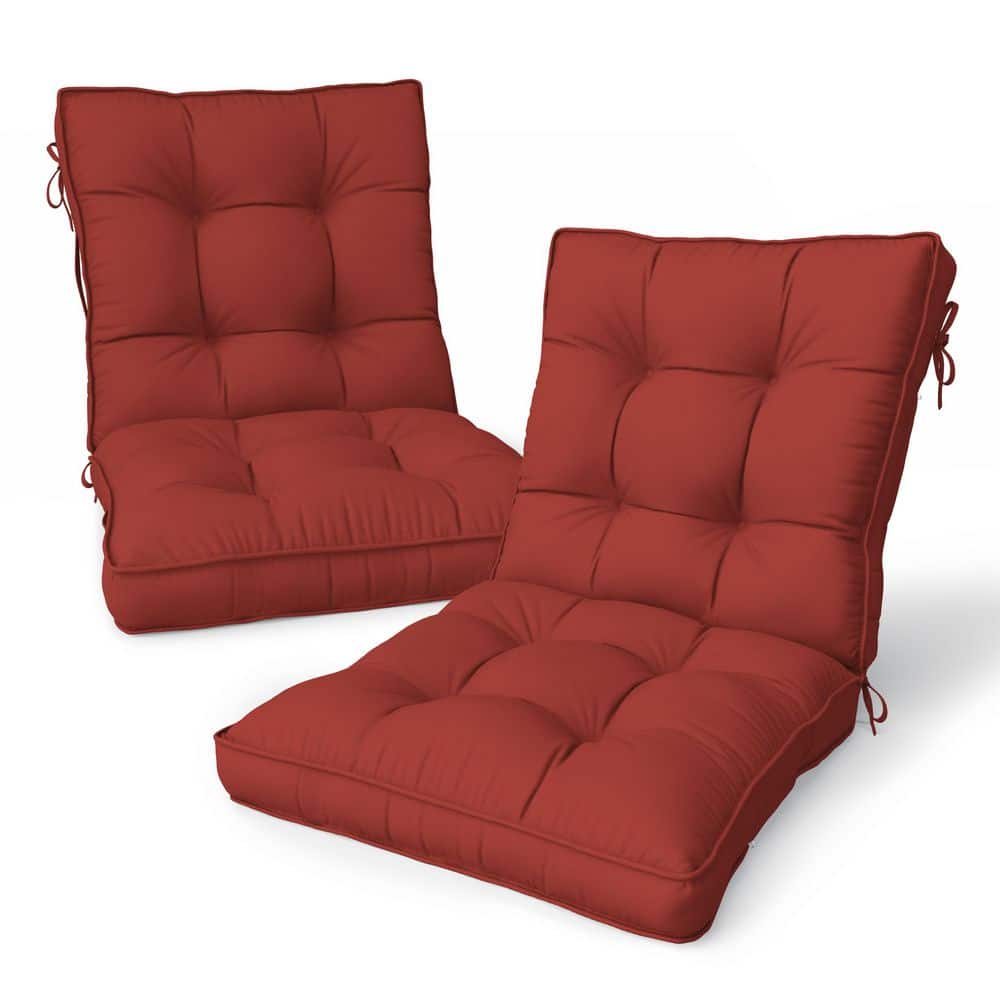 43 x 23 x 6 in. Outdoor Tufted Dining and Rocking Chair Cushion, Waterproof Replacement Seat, Terra Red (2-Pack) price history on PriceWatchPro