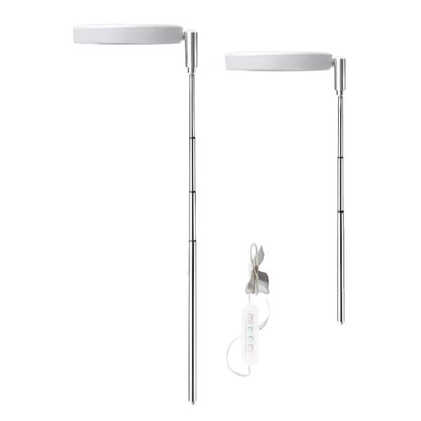 Full Spectrum LED Grow Light Adjustable Height Indoor Plant Lamp with Automatic Timer for Small Plant Light (2 Pack)