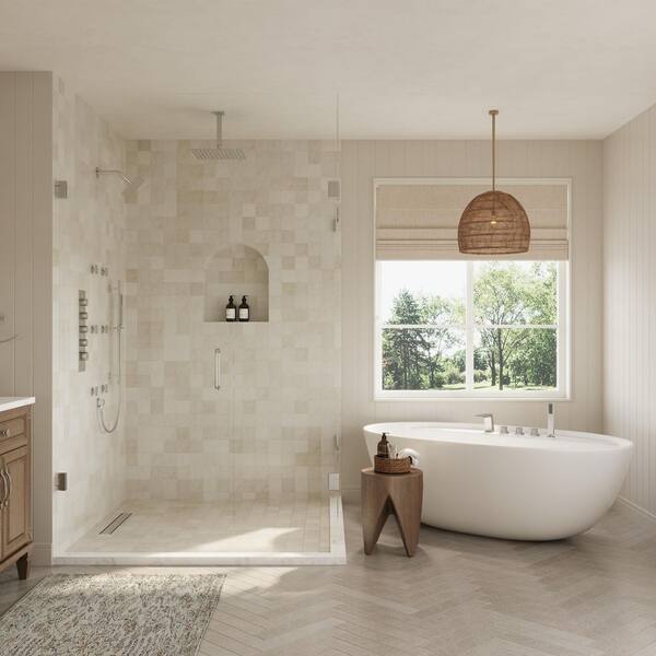 YAWWALK Thermostatic Valve 15-Spray 16 and 6 in. Dual Ceiling