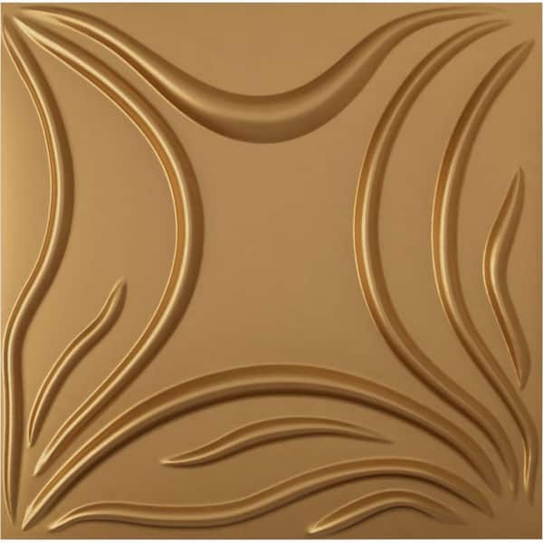 Ekena Millwork 19 5/8 in. x 19 5/8 in. Savannah EnduraWall Decorative 3D Wall Panel, Gold (12-Pack for 32.04 Sq. Ft.)