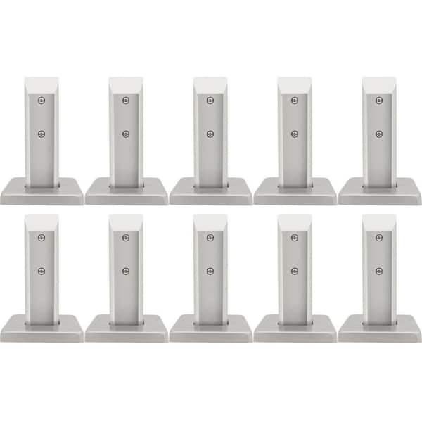Stainless Steel Glass Pool Fence Spigot Balustrade Railing Post Clamp Bracket for Deck Handrail Brushed Finish 10 Pack