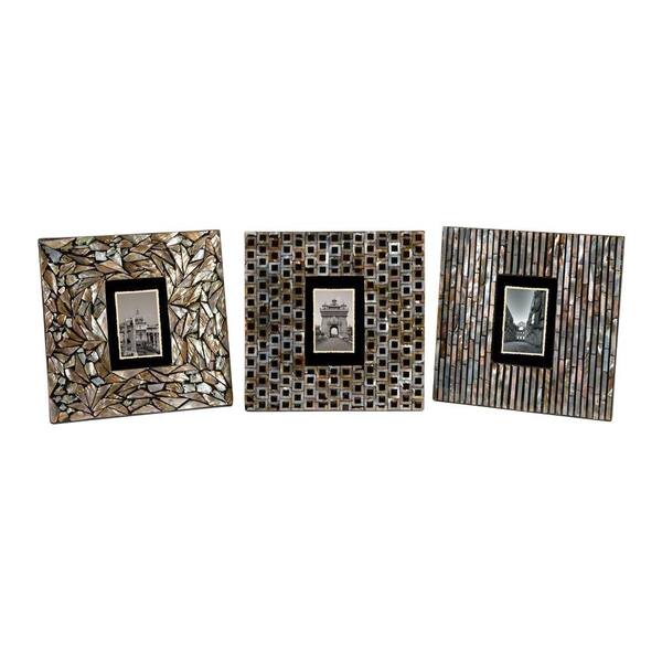 Filament Design Lenor 1-Opening 8 in. x 10 in. Mother of Pearl Picture Frames (Set of 3)