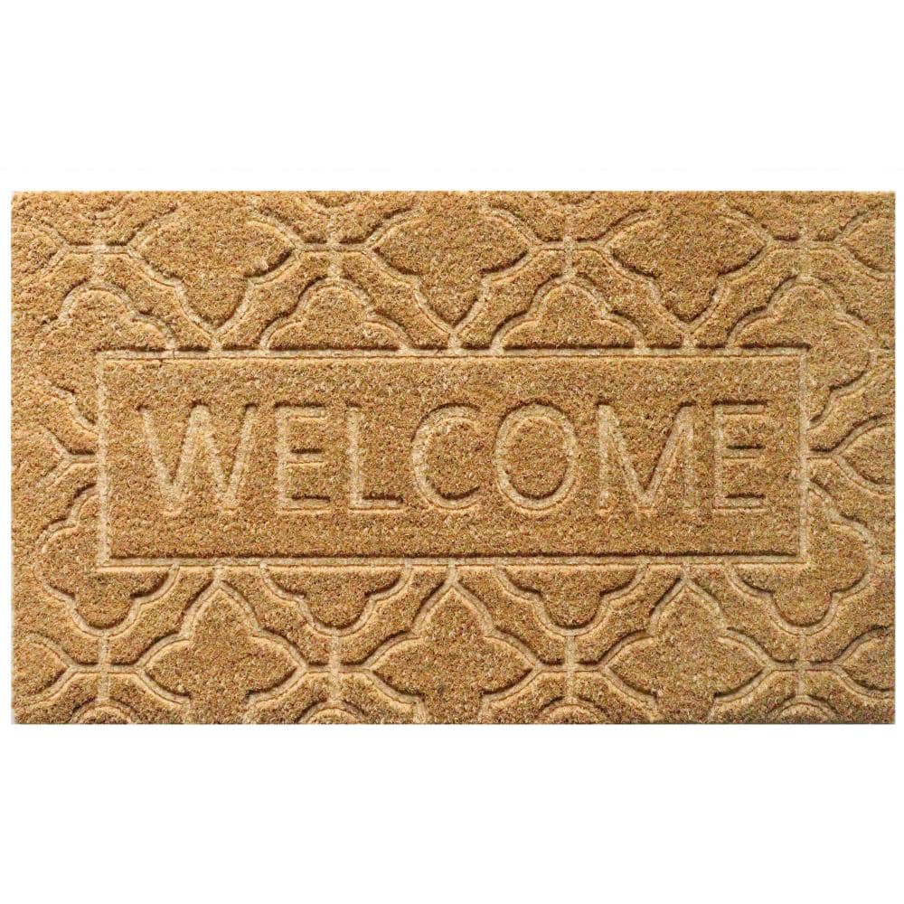 "Heavy Duty Doormat with Non Slip PVC Baking Embossed Design Floor Mat for Entryway 18x30"", Cozy Welcome" price history on PriceWatchPro