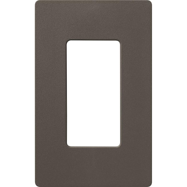 Lutron Claro 1 Gang Wall Plate for Decorator/Rocker Switches, Satin, Truffle (SC-1-TF) (1-Pack)