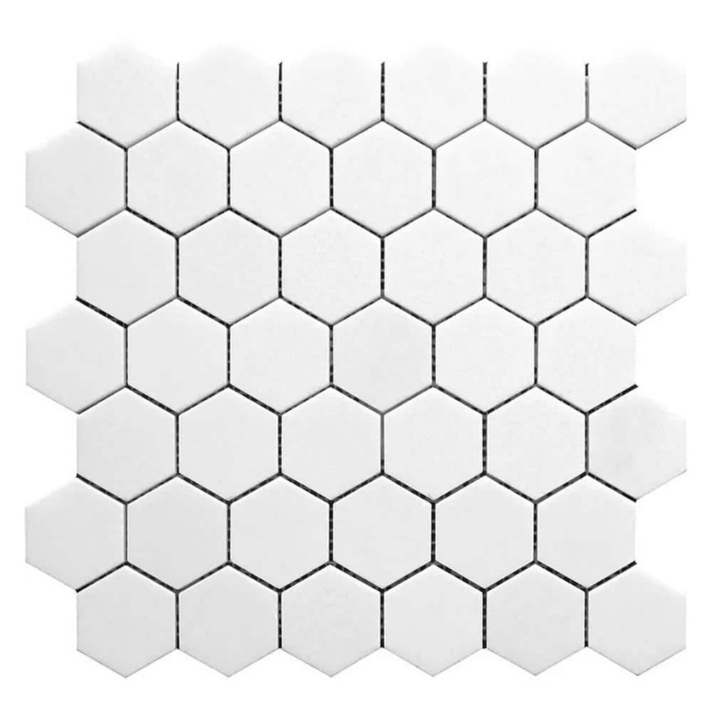 Nubes 4 in. x 5 in. Polished Pearl White Marble Mosaic Hexagon Wall and Floor Tile Sample price history on PriceWatchPro