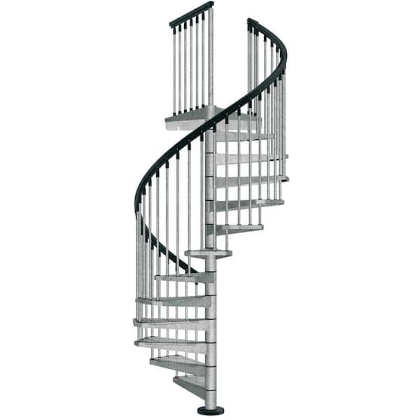 Arke Enduro 47 in. Galvanized Steel Spiral Staircase Kit