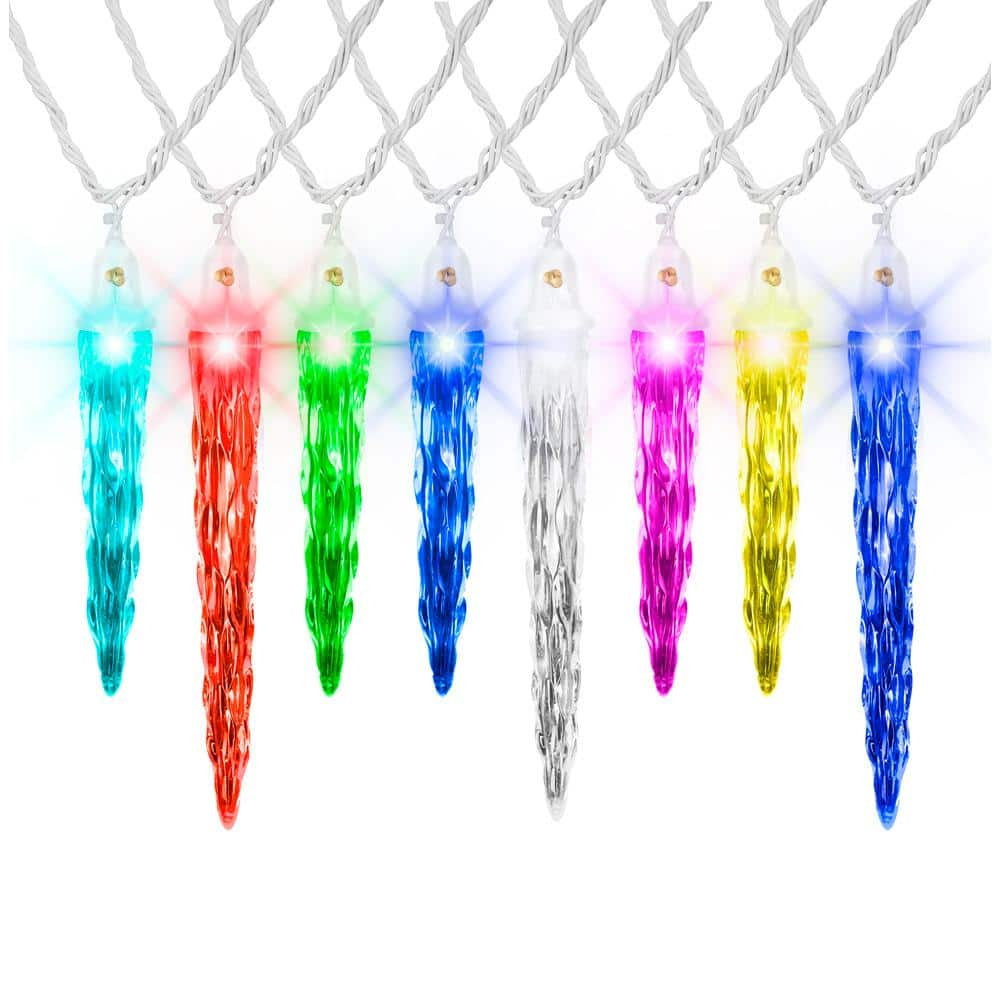 UPC 191245160861 product image for 12.5 ft. 12-Light Christmas Color Changing Light Show Icicle String Light Set | upcitemdb.com