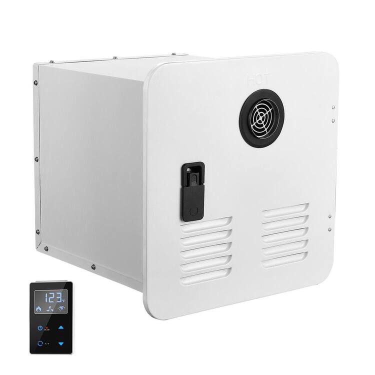 RV Tankless Water Heater, Instant Shower with 15 x 15 in. White Door and Remote Controller, 65000BTU Hot Water