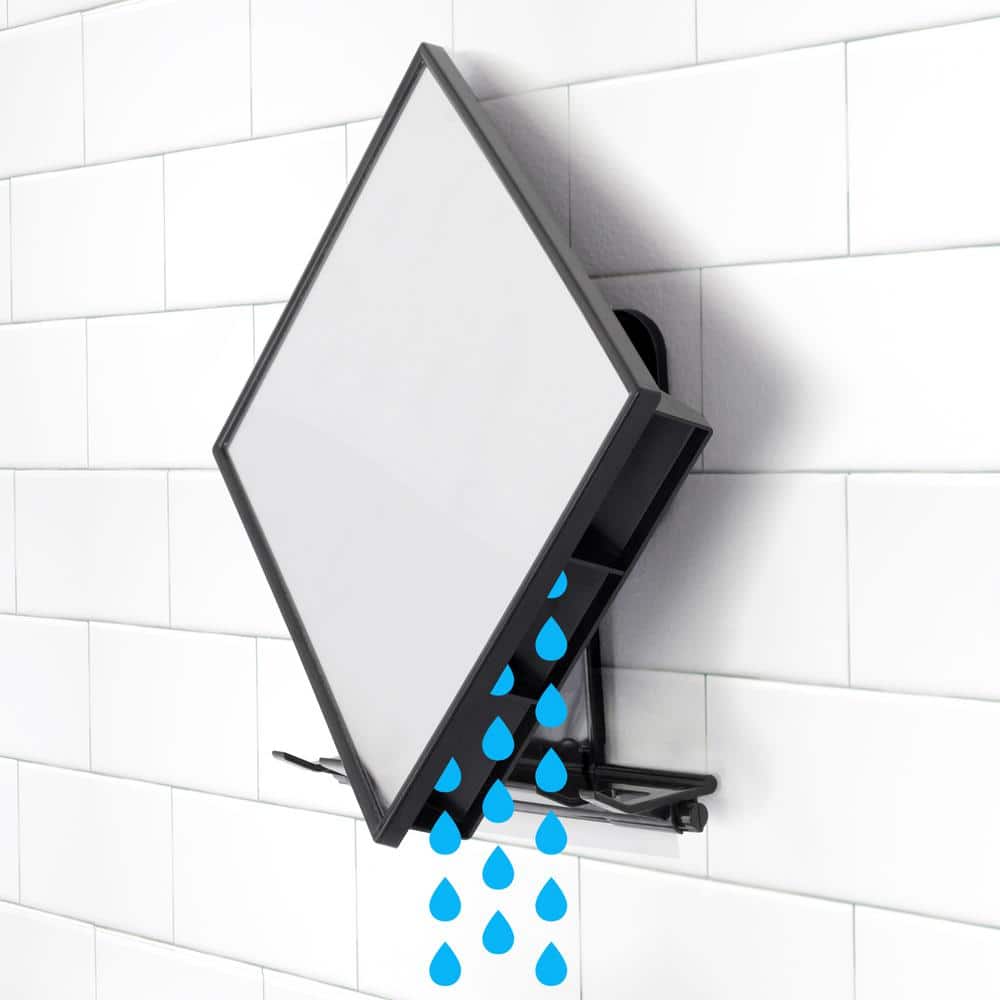 360° Rotatable Fogless Shower Shaving Mirror with Shatterproof Design