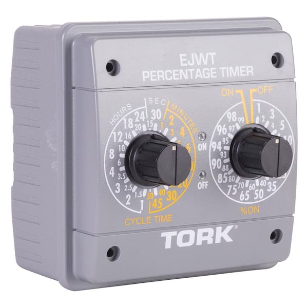 TORK 120-240VAC 24-Hour Indoor SPDT Percentage Timer, Gray EJWT