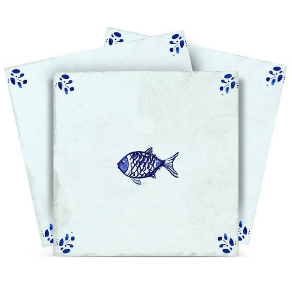 Blue D64 6 in. x 6 in. Vinyl Peel and Stick Tile (24 Tiles, 6 sq. ft. /Pack)