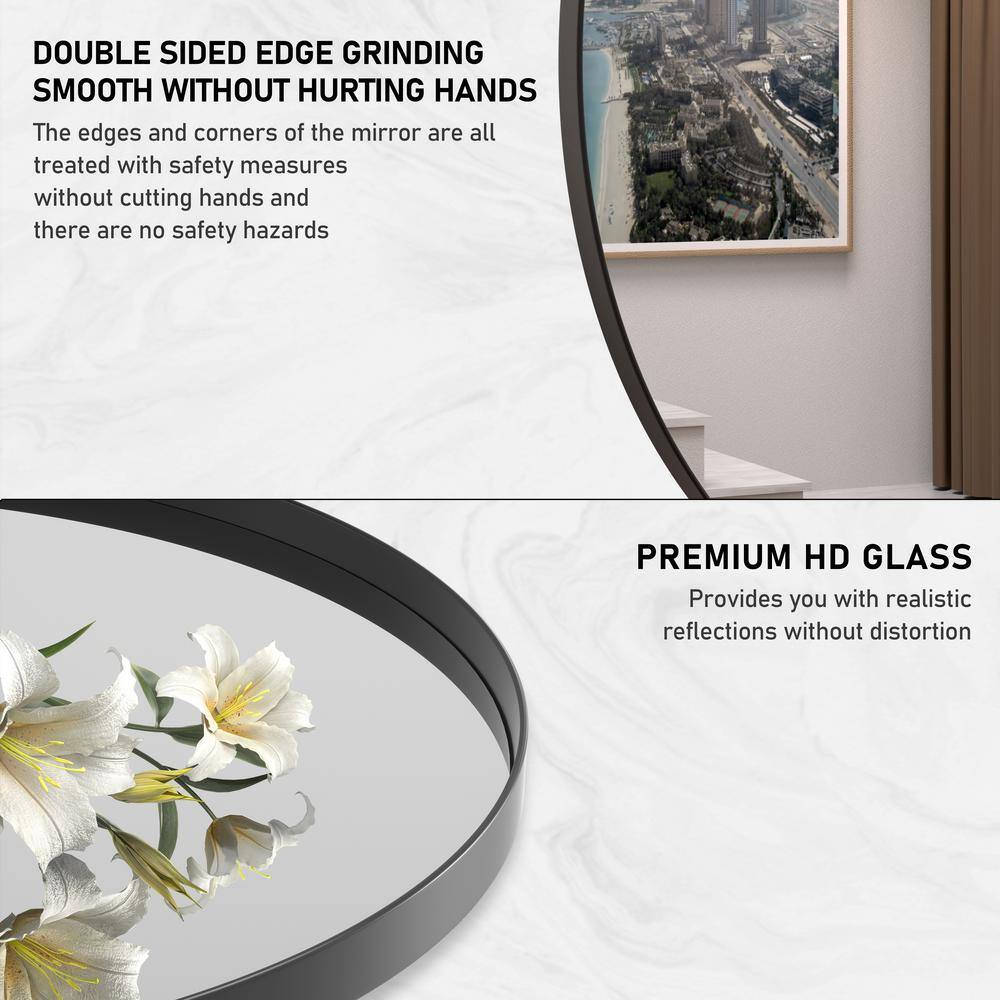Oval Gold Stainless Steel Bathroom Vanity Mirror