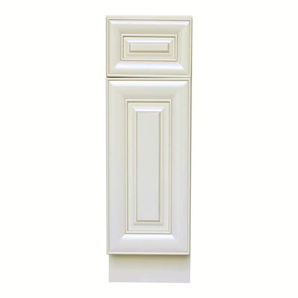 Ready to Assemble 15 in. x 34.5 in. x24 in. Shaker Base Cabinet with 1 Door and 1 Drawer in Antique White