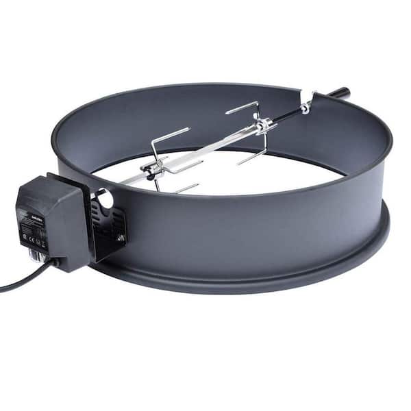 onlyfire Black Coated Steel Charcoal Kettle Rotisserie Ring Kit F