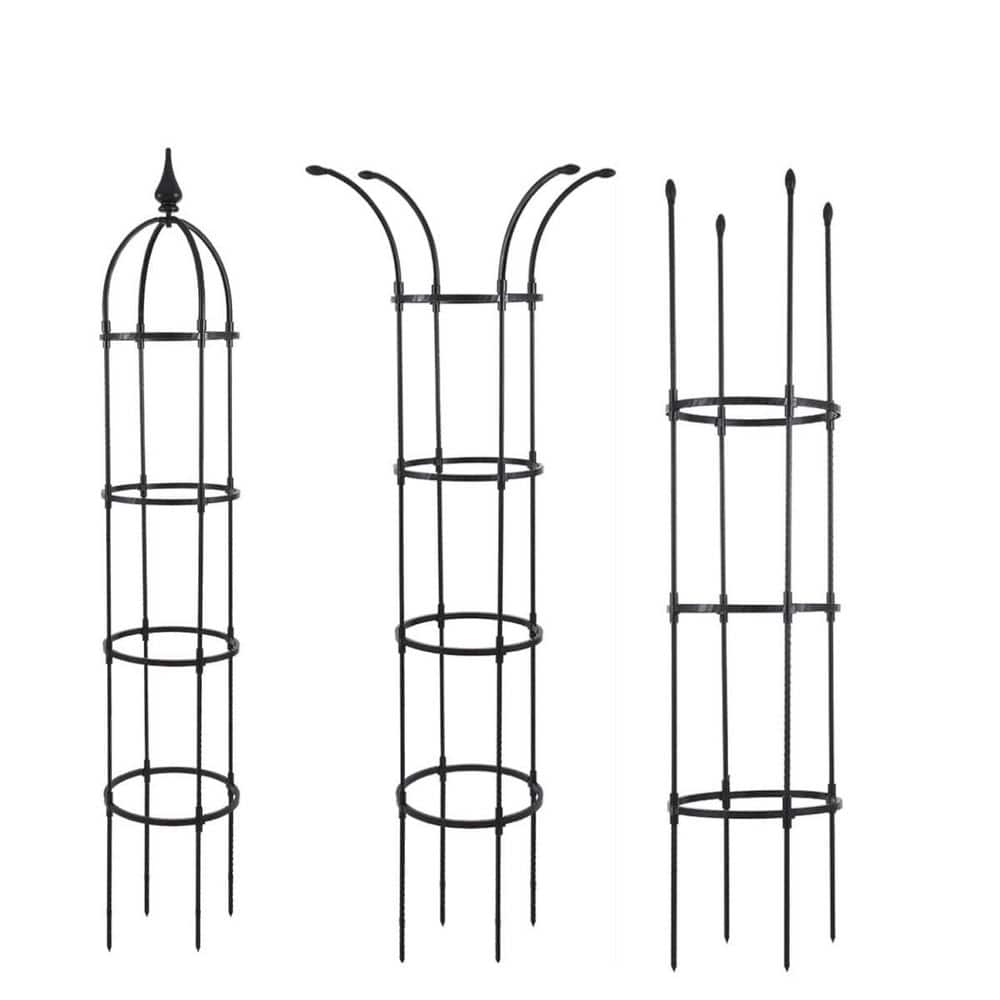 6.6 ft. Tall Rustproof Coated Metal Garden Obelisk Trellis for Climbing Plants price history on PriceWatchPro