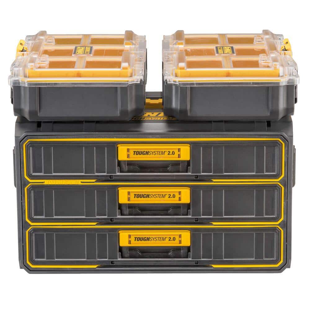 Black and Yellow Plastic 3-Drawer Tool Organizer