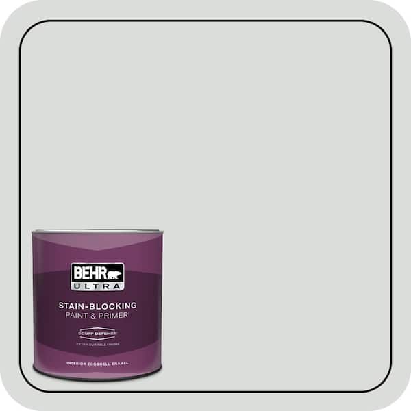 BEHR ULTRA 1 qt. #N500-1 Shiny Luster Extra Durable Eggshell Enamel Interior Paint & Primer