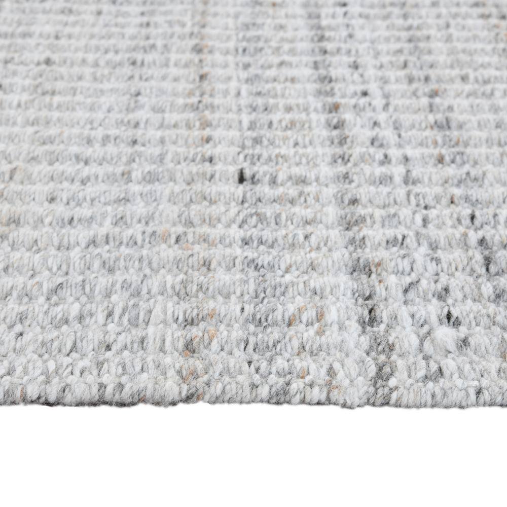 Gray Geometric Hand-Woven Outdoor Polyester Rug 4' x 6'