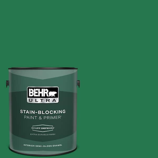 BEHR ULTRA 1 gal. #460B-7 Pine Grove Extra Durable Semi-Gloss Enamel Interior Paint & Primer