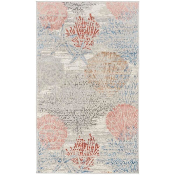 Nourison Pompeii Multicolor 3 ft. x 5 ft. Nature-inspired Contemporary Area Rug