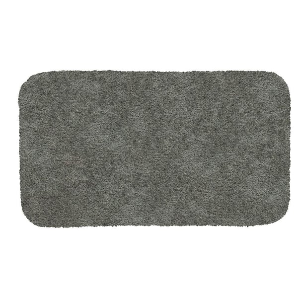 Acclaim Pewter 17 in. x 24 in. Nylon Machine Washable Bath Mat