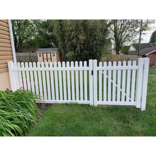 Provincetown 5 ft. W x 3 ft. H White Vinyl Picket Fence Gate Kit Includes Gate Hardware