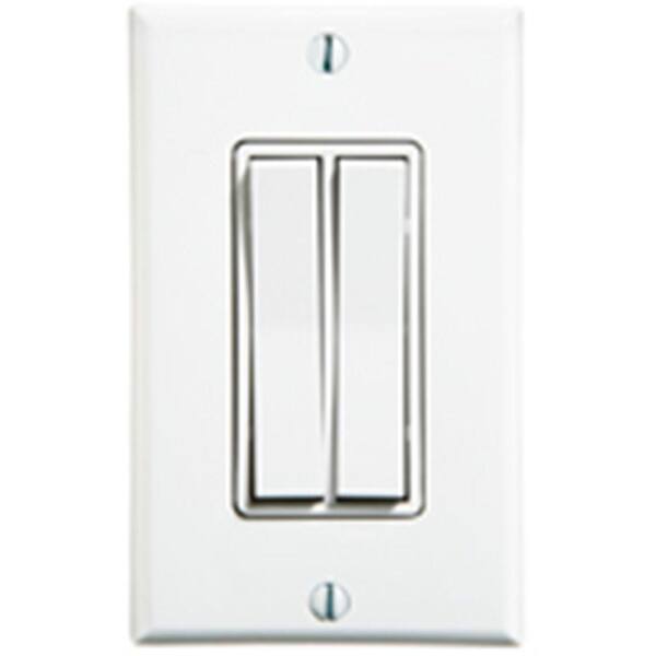 Leviton LevNet RF Enabled by EnOcean Wireless Self-Powered Decora Dual Rocker Remote Switch - White-DISCONTINUED