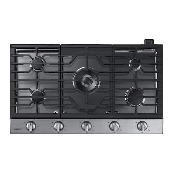 Samsung 36 in. Gas Cooktop in Stainless Steel with 5 Burners including Power Burner with Wi-Fi