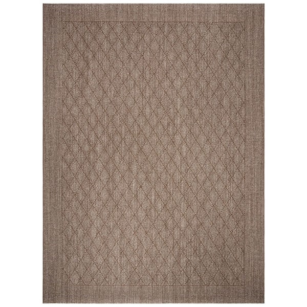 Palm Beach 10 ft. x 13 ft. Silver Diamond Area Rug