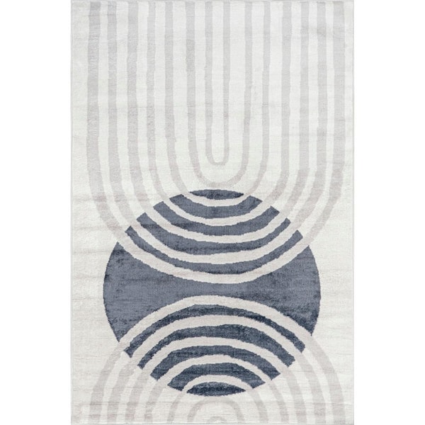 nuLOOM Shandra Abstract Sky Blue 8 ft. x 10 ft. Modern Area Rug