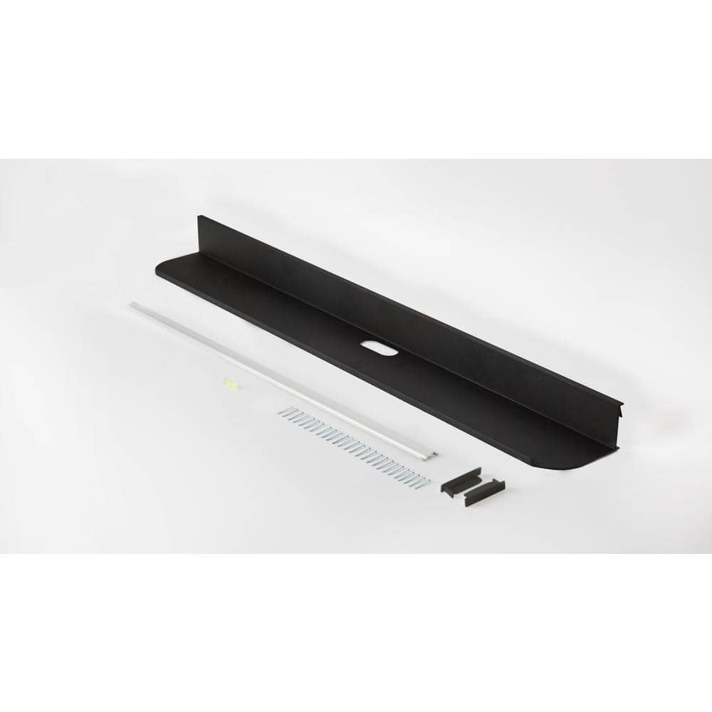4.125 in. D x 29 in. Black No Stud Sound Bar Shelf
