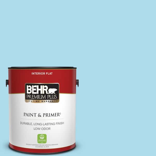 BEHR PREMIUM PLUS 1 gal. #530A-3 Frosty Glade Flat Low Odor Interior Paint & Primer