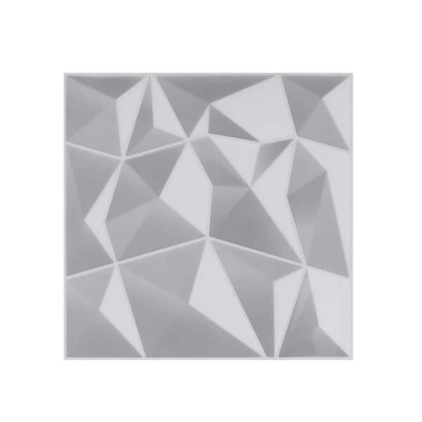 Jeedeson 12 in. x12 in. White Vinyl Peel and Stick Wall Tile for Kitchen Backsplash, 10 Sheets Self Adhesive Tile Sticker