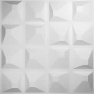 1 in. x 19-5/8 in. x 19-5/8 in. White PVC Tristan EnduraWall Decorative 3D Wall Panel (2.67 sq. ft.)