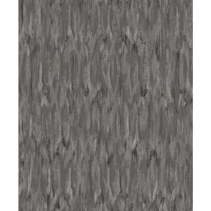 Kintana Pewter Grey Abstract Trellis Wallpaper Sample