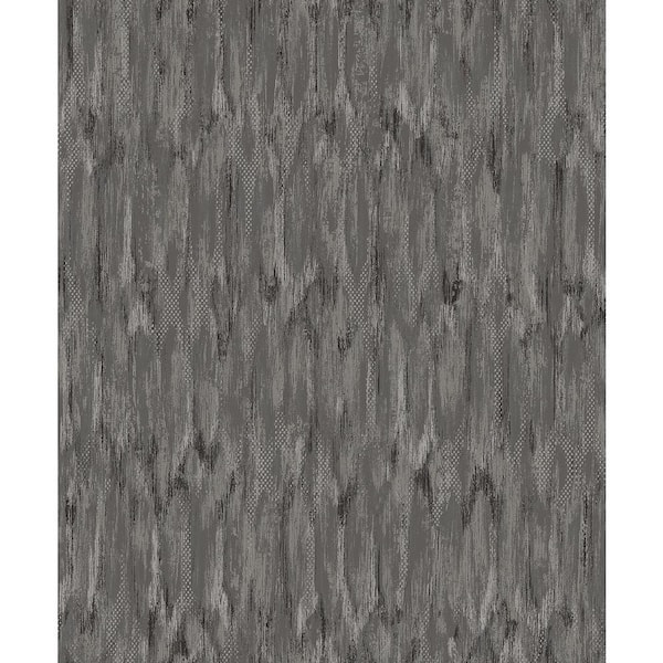 A-Street Prints Kintana Pewter Grey Abstract Trellis Wallpaper Sample