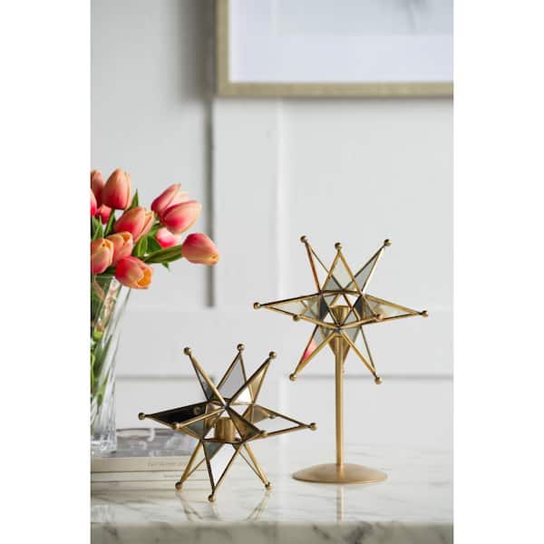 A & B Home Brass Candle Holder