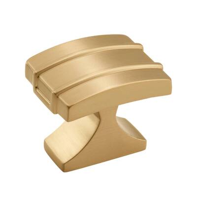 Davenport 1-1/4 in. (32mm) Classic Champagne Bronze Rectangle Cabinet Knob
