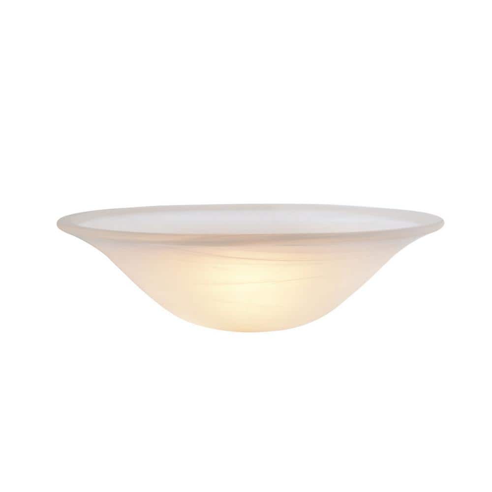 Large Alabaster White Glass Bowl Shade
