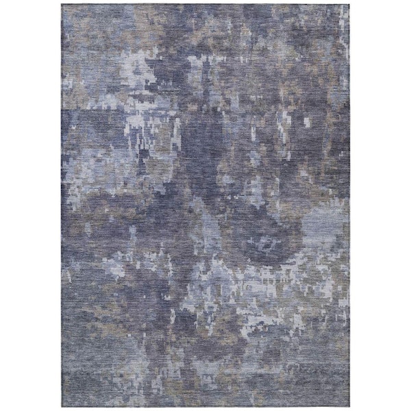 Chantille Machine Washable Indoor/Outdoor Abstract ACN2361 Plum 3 ft. x 4 ft. Area Rug