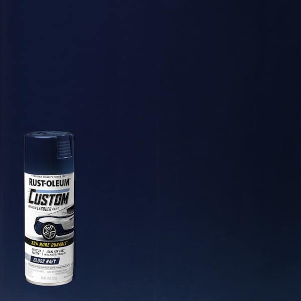 Rust-Oleum Automotive 11 oz. Gloss Navy Custom Lacquer Spray Paint (6 ...