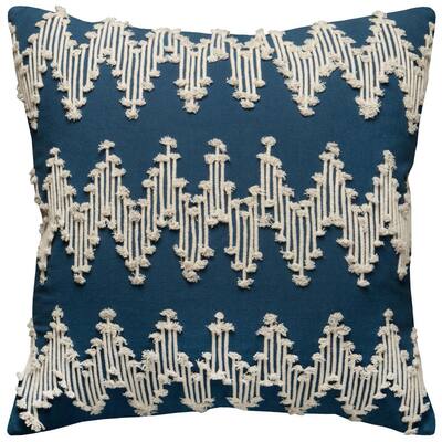 blue and ivory throw pillows