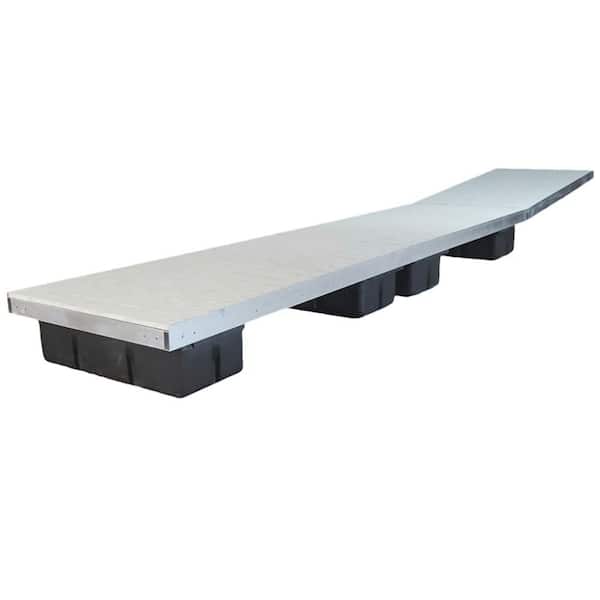 40 ft. Low Profile Floating Dock with Gray Aluminum Decking