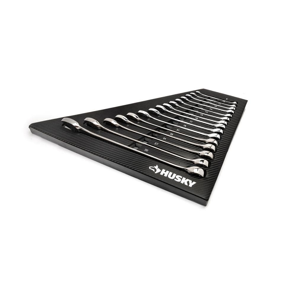 Metric Combination Wrench Set with EVA Storage Tray (15-Piece)