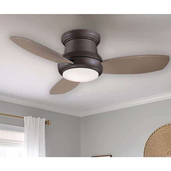 Concept II 44 in. Integrated LED Indoor Oil Rubbed Bronze Ceiling Fan with  Light with Remote Control